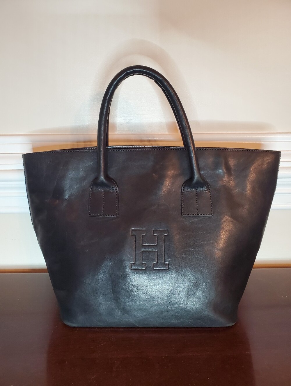 Hirofu - Elegant - Black - Leather - Tote Bag - Japanese Brand Made in Italy